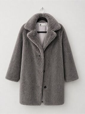 Women’s Grey Faux Fur Teddy Coat